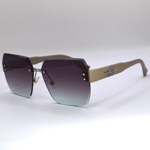 Gucci Women Rimless Sunglasses | Silver/Beige | Gradient Lens | New | No Tags